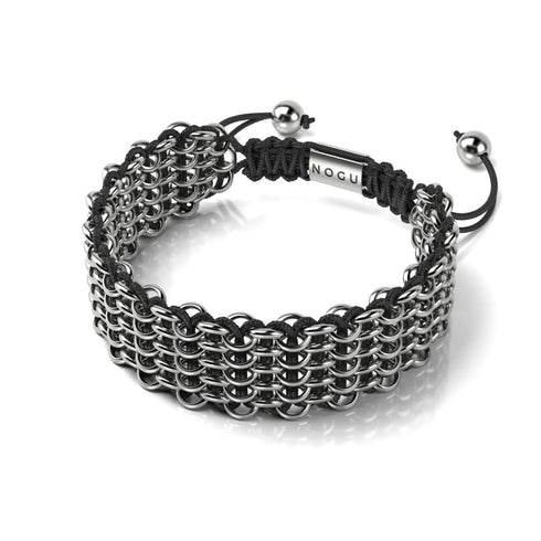 Liens Panda | Bracelet Kismet de luxe | Noir x Argent